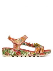 Laura Vita Sandały Brcyano 02 Czerwony. Czerwone sandały LAURA VITA, bez wzorów, ze skóry, bez obcasa, na płaskiej podeszwie, bez zapięcia. Za 409.99 zł.