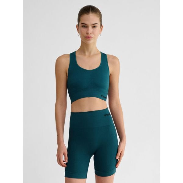 Biustonosz dla kobiet Hummel Tif Seamless Sports. Niebieskie biustonosze Hummel, bez wzorów. Za 130.50 zł.