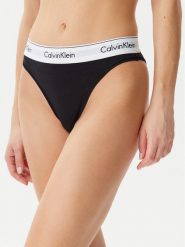 Calvin Klein Underwear Figi klasyczne z wysokim stanem LV00QF8319 Czarny. Czarne figi Calvin Klein Underwear, bez wzorów, z bawełny, z podwyższonym stanem. Za 99.99 zł.