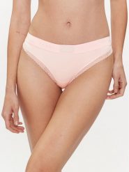 Tommy Hilfiger Stringi UW0UW04814 Różowy. Czerwone stringi Tommy Hilfiger, bez wzorów, z syntetyku. Za 69.99 zł.