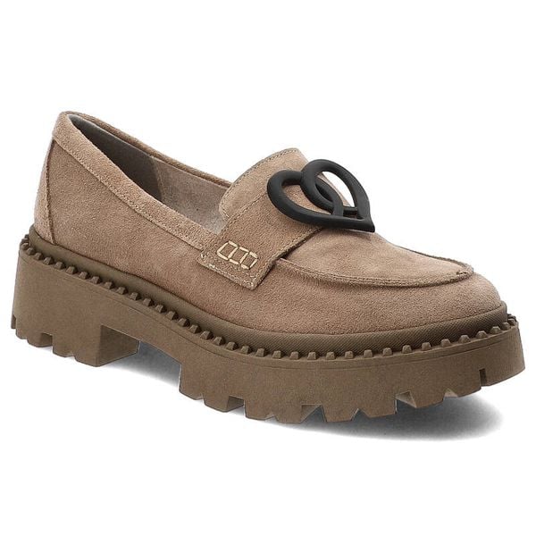 Brązowe Półbuty Armodo Eleganckie Buty Damskie. Brązowe półbuty wsuwane Armodo, do pracy, s, bez wzorów, ze skóry, biznesowe, bez kołnierzyka, bez ramiączek, proste. Za 331.99 zł.