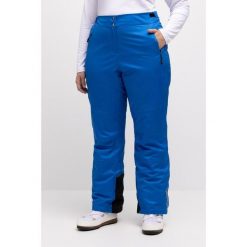 Damskie Spodnie narciarskie nieprzemakalne modelowane kolana mankiet od śniegu. Niebieskie spodnie narciarskie Ulla Popken, bez wzorów, z elastanu, narciarskie. Za 633.99 zł.