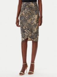 Just Cavalli Spódnica ołówkowa 78PAE815 Brązowy Slim Fit. Brązowe spódnice Just Cavalli, bez wzorów, z syntetyku, ołówkowe. Za 729.99 zł.