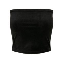Damski tank top Urban Classics velvet tube(GT). Czarne topy Urban Classics, bez wzorów, bez kołnierzyka, bez ramiączek. Za 134.50 zł.