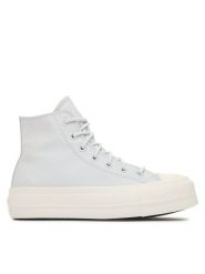 Converse Trampki Chuck Taylor All Star Lift Platform Leather A05248C Błękitny. Niebieskie trampki Converse, bez wzorów, z materiału, retro, bez zapięcia. Za 269.99 zł.