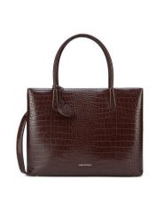 Gino Rossi Torebka OJ-82713-C Brązowy. Brązowe torebki klasyczne Gino Rossi, bez wzorów, z tworzywa sztucznego, bez dodatków. Za 299.99 zł.