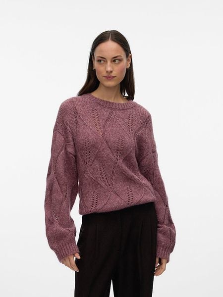 Vero Moda Sweter w kolorze fioletowym rozmiar: L. Różowe swetry Vero Moda, l, bez wzorów, z wełny, bez ramiączek. Za 144.24 zł.