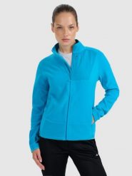 4F Polar ze stójką Polartec regular damski - turkusowy M. Niebieskie bluzy z polaru 4f, m, bez wzorów, z polaru, trekkingowe, primaloft. Za 299.99 zł.
