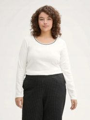 T-SHIRT BLUZKA DAMSKA PLUS SIZE TOM TAILOR 46. Czerwone t-shirty sportowe Tom Tailor, plus size, bez wzorów, z bawełny, bez ramiączek, na fitness i siłownię. Za 112.00 zł.