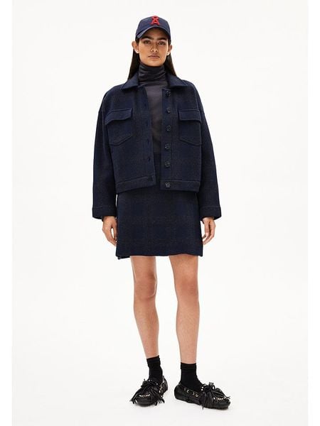 Armedangels Spódnica "Darlaa" w kolorze granatowym rozmiar: XL. Niebieskie spódnice ARMEDANGELS, xl, bez wzorów, z bawełny, mini. Za 139.95 zł.