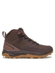 Salomon Trekkingi Outsnap Climasalomon™ Waterproof L47685100 Brązowy. Brązowe buty trekkingowe Salomon, z materiału, bez zapięcia. Za 699.99 zł.