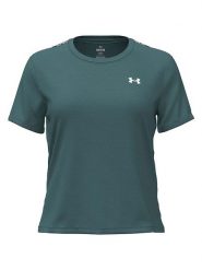 Under Armour Koszulka funkcyjna w kolorze morskim rozmiar: XS. Niebieskie t-shirty sportowe Under Armour, xs, bez wzorów, z materiału, bez ramiączek, outdoorowe. Za 74.63 zł.