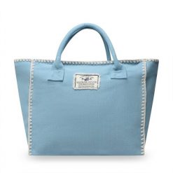 Torebka Banana Moon. Niebieskie shopper bag Banana Moon, bez wzorów, bez dodatków. Za 359.99 zł.