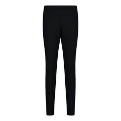 Damskie legginsy CMP. Czarne legginsy CMP, bez wzorów, z materiału. Za 188.00 zł.