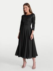 Swing Sukienka koktajlowa 77761710 Czarny Regular Fit. Czarne sukienki Swing, bez wzorów, z syntetyku, wizytowe, bez kołnierzyka, bez ramiączek. Za 589.99 zł.