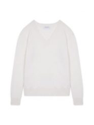 Perfect Cashmere Kaszmirowy sweter "Kalie" w kolorze białym rozmiar: S. Białe swetry Perfect Cashmere, s, bez wzorów, z kaszmiru, bez ramiączek. Za 444.95 zł.