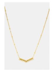 MOODE Naszyjnik "Iris" z elementem ozdobnym - dł. 42 cm rozmiar: onesize. Niebieskie naszyjniki MOODE, z materiału, ze stali. Za 43.99 zł.