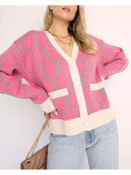 Milan Kiss Kardigan w kolorze różowym rozmiar: L. Różowe swetry Milan Kiss, l, bez wzorów, bez ramiączek. Za 165.99 zł.