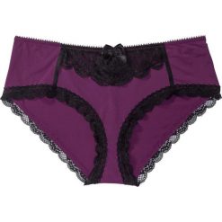 Figi "panty" bonprix ciemny lila - czarny. Bokserki damskie marki bonprix. Za 24.99 zł.