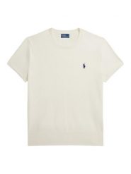 Polo Ralph Lauren T-Shirt 211971872003 Écru Slim Fit. T-shirty Polo Ralph Lauren, m, bez wzorów, z bawełny, bez kołnierzyka, bez ramiączek. Za 769.99 zł.