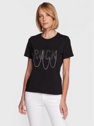 Fracomina T-Shirt FS23ST3006J400R9 Czarny Regular Fit. Czarne t-shirty Fracomina, xs, bez wzorów, z bawełny, bez kołnierzyka, bez ramiączek. Za 309.99 zł.