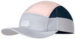 Czapka z daszkiem biegowa unisex Buff 5 Panels Light Grey ochrona UV. Szare czapki z daszkiem Buff, bez wzorów, z elastanu, retro. Za 124.90 zł.