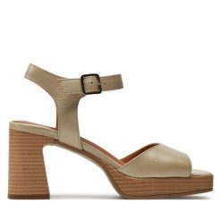Sandały Tamaris. Szare sandały Tamaris, bez wzorów, bez obcasa, na słupku, bez zapięcia. Za 399.99 zł.