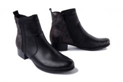 RIEKER TEX 78658-00 black, botki damskie. Czarne botki Rieker, bez wzorów, bez obcasa, na obcasie, bez zapięcia. Za 233.94 zł.