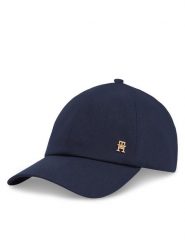 Tommy Hilfiger Czapka z daszkiem Elevated Chic Soft Cap AW0AW17138 Niebieski. Niebieskie czapki z daszkiem Tommy Hilfiger, bez wzorów, z bawełny. Za 149.99 zł.