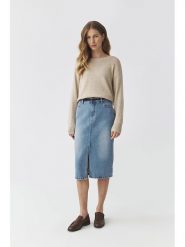 TATUUM Spódnica dżinsowa w kolorze błękitnym rozmiar: 40. Niebieskie spódnice Tatuum, na co dzień, bez wzorów, z bawełny, klasyczne, midi, proste. Za 196.45 zł.