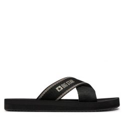 Klapki Big Star Shoes. Czarne klapki BIG STAR SHOES, bez wzorów, retro, bez obcasa, bez zapięcia. Za 99.99 zł.