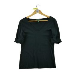 Second life - Koszulka damska z krótkim rękawem w kolorze czarnym - Stan dobry. Czarne t-shirty sportowe Ralph Lauren, bez wzorów, bez ramiączek. Za 97.25 zł.