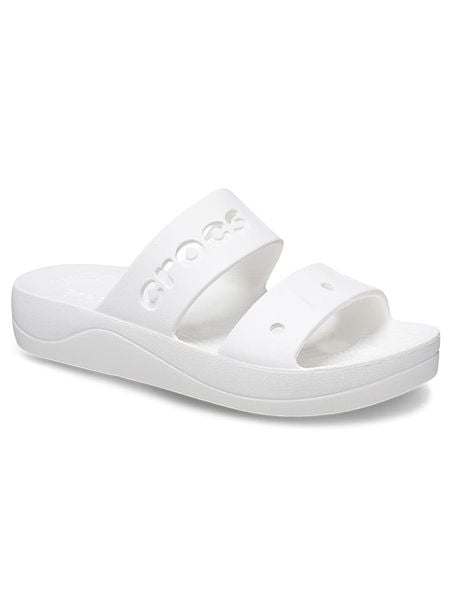 Crocs Klapki "Baya" w kolorze białym rozmiar: 39/40. Białe klapki Crocs, bez wzorów, klasyczne, z otwartym noskiem, bez obcasa, na platformie, bez zapięcia. Za 105.38 zł.