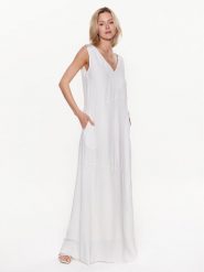 Fabiana Filippi Sukienka letnia ABD273W223 Biały Regular Fit. Białe sukienki Fabiana Filippi, bez wzorów, z wiskozy, bez kołnierzyka, bez ramiączek. Za 1,599.00 zł.