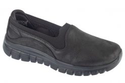 Buty sportowe Sneakersy damskie, Graceful - Leaning In. Czarne buty treningowe Skechers, bez wzorów, z materiału, przed kostkę, bez zapięcia, trekkingowe. Za 249.99 zł.