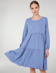 Sukienka z przeszyciami. Sukienki Unisono, s, bez wzorów, z gumy, bez kołnierzyka, bez ramiączek. Za 129.00 zł.