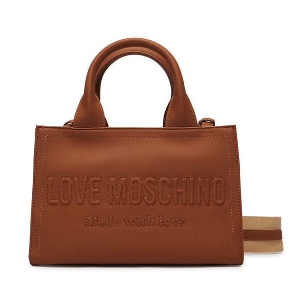 Torebka LOVE MOSCHINO. Brązowe torebki klasyczne Love Moschino, bez wzorów, klasyczne, bez dodatków. Za 522.99 zł.