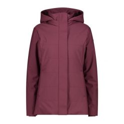 Kurtka parka damska z kapturem softshell CMP. Czerwone kurtki CMP, bez wzorów, z softshellu, z kapturem. Za 633.00 zł.