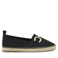 Espadryle DeeZee. Czarne espadryle DeeZee, bez wzorów, bez obcasa. Za 89.99 zł.