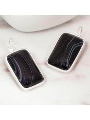 MENTHE À L'O Kolczyki z agatami rozmiar: onesize. Czarne kolczyki MENTHE À L'O, z agatem. Za 139.54 zł.