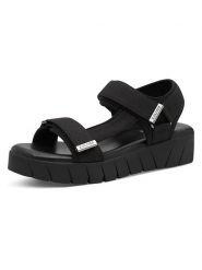 S.Oliver Sandały w kolorze czarnym rozmiar: 38. Czarne sandały S.Oliver, bez wzorów, klasyczne, z otwartym noskiem, bez obcasa, bez zapięcia. Za 130.99 zł.