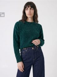 Sweter oversize - zielony. Zielone swetry Sinsay, l, bez wzorów, bez ramiączek. Za 49.99 zł.