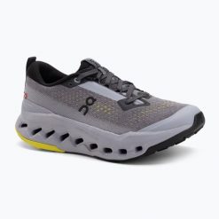 Buty do biegania damskie On Cloudsurfer Trail 2. Szare buty do biegania On, bez wzorów, bez zapięcia, do biegania. Za 649.99 zł.
