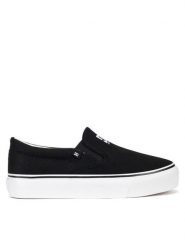 DC Tenisówki WFA3015-1 Czarny. Czarne trampki DC, bez wzorów, z materiału, bez zapięcia. Za 159.99 zł.