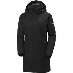 Płaszcz ocieplany dla kobiet Helly Hansen Aden. Czarne kurtki przeciwdeszczowe CEP, s, bez wzorów, z materiału, bez kaptura, primaloft. Za 698.50 zł.