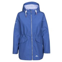 Trespass Finch - Damska kurtka przeciwdeszczowa Tp50 w kolorze indygo. Szare kurtki Trespass, na lato, bez wzorów, z bawełny, sportowe, bez kaptura. Za 400.99 zł.