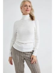 Josephine & Co Golf "Saar" w kolorze białym rozmiar: L. Białe swetry Josephine & Co, l, bez wzorów, prążkowane, bez ramiączek. Za 146.45 zł.