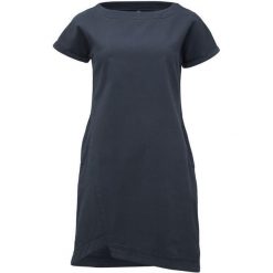 LOAP Dikla sukienka damska XS, 100% bawełna. Niebieskie sukienki ZENZIMAT, xs, bez wzorów, z bawełny, sportowe, z asymetrycznym kołnierzem, bez ramiączek, asymetryczne. Za 244.99 zł.