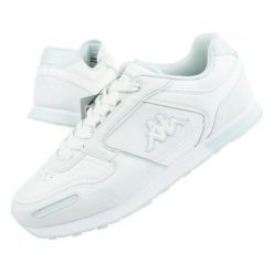 Buty Kappa Logo Voghera 5 3112H5W-A0N białe. Białe buty treningowe bez wzorów, z gumy, bez zapięcia. Za 190.76 zł.