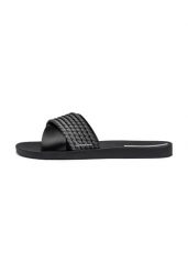 Klapki damskie Ipanema Street II FE. Czarne klapki Ipanema, bez wzorów, z materiału, sportowe, bez obcasa, bez zapięcia. Za 131.00 zł.